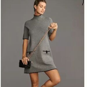 Anthropologie adorable grey and black dress!